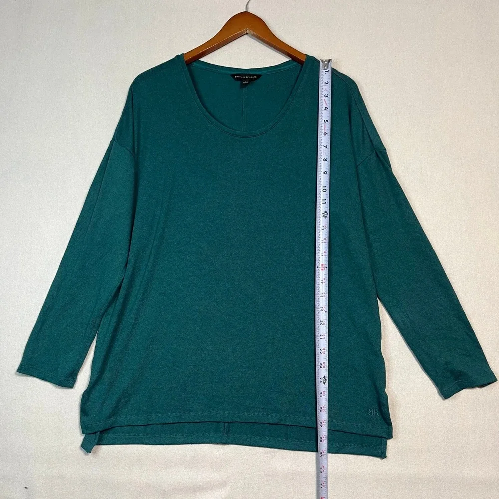 Banana Republic Teal Green Ribbed‎ Knit Oversized Long Sleeve Sweater  - Size L